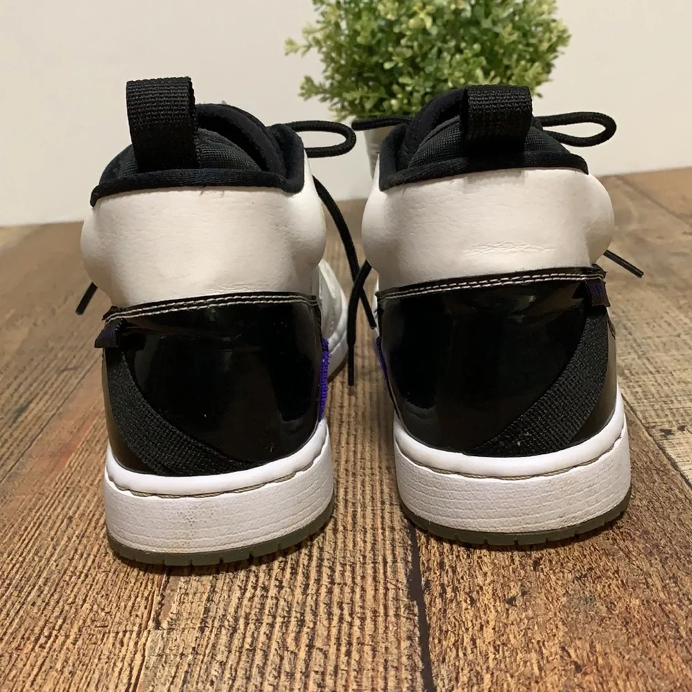Nike Air Jordan Fadeaway “Concord” Black White Tennis Shoes High Top US 9.5